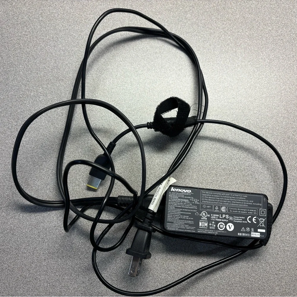 {Lenovo} Lenovo Black Power Cord AC Adapter Model ADLX45NLC2A laptop charger